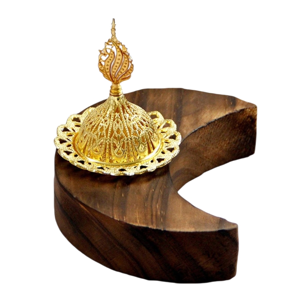 Gold and Brown Incense Holder